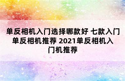 单反相机入门选择哪款好 七款入门单反相机推荐 2021单反相机入门机推荐